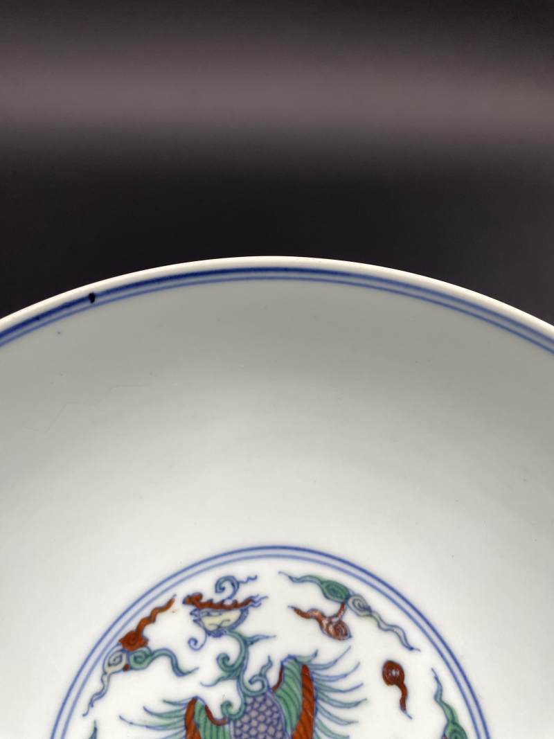 清康熙 斗彩云凤纹大碗 - 图14