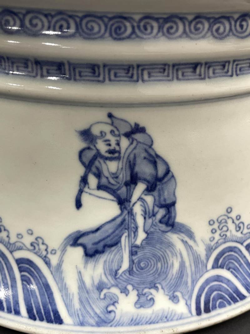 清雍正 青花三星八仙纹大花觚 - 图18