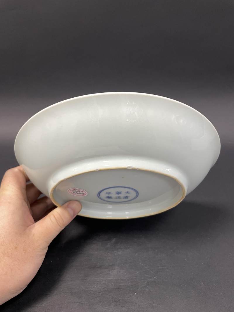 清雍正 粉彩花卉纹盘 - 图7