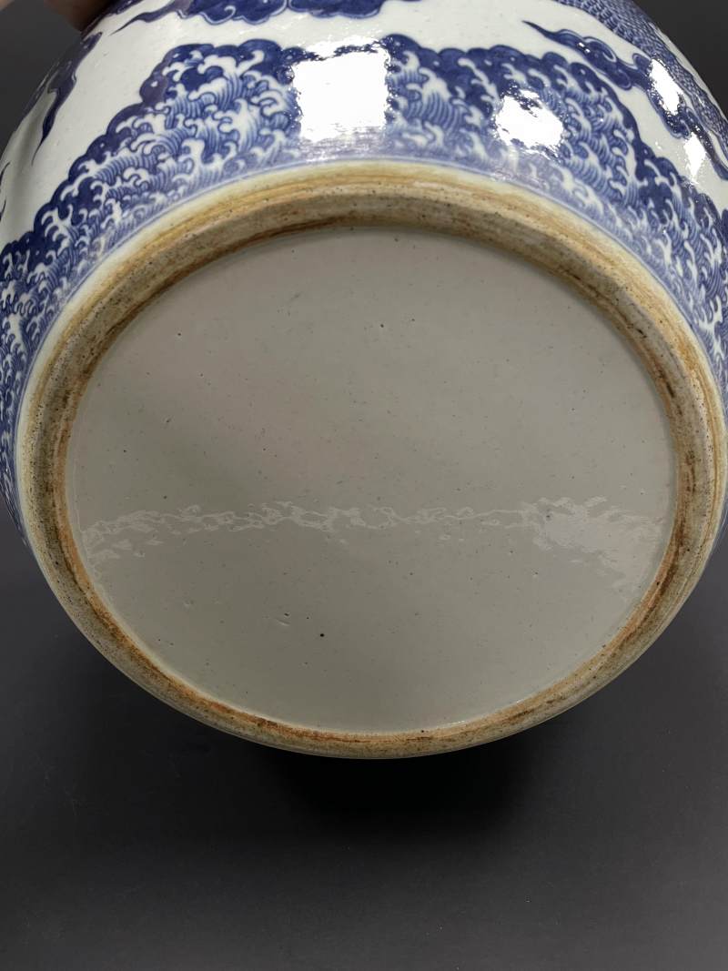 清晚期 青花云龙纹缸 - 图9