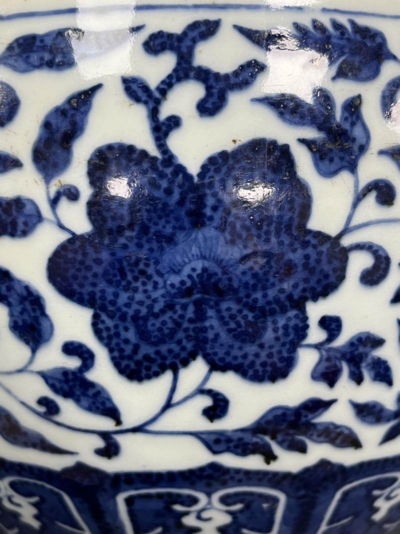 清光绪 青花缠枝莲纹赏瓶 - 图11