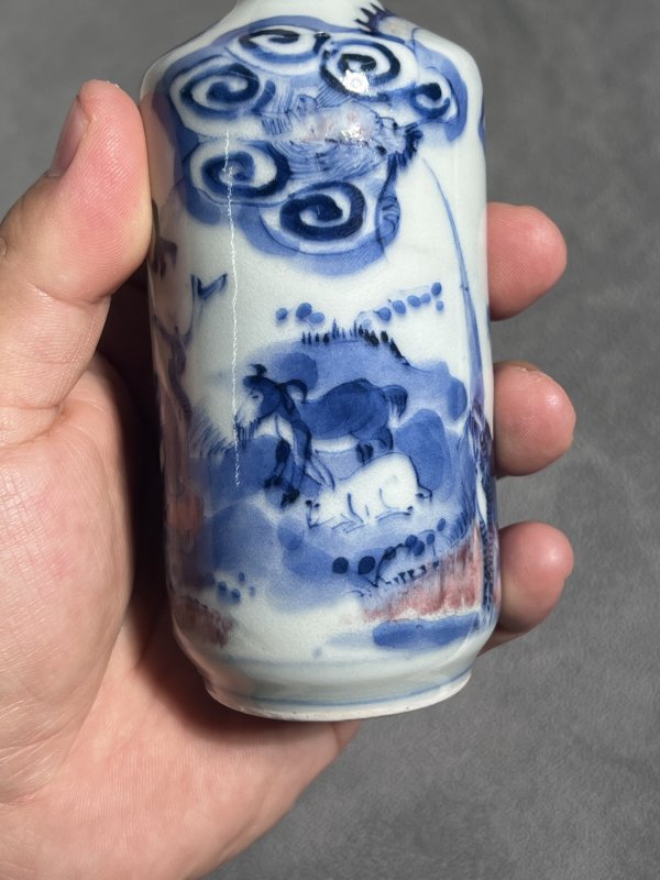 清中期 青花釉里红十二生肖母壶 - 图7