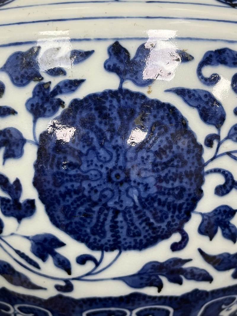 清光绪 青花缠枝莲纹赏瓶 - 图12