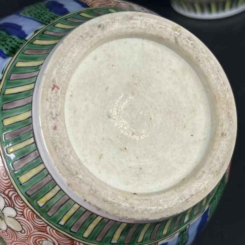 清康熙 青花五彩天马纹罐一对 - 图36