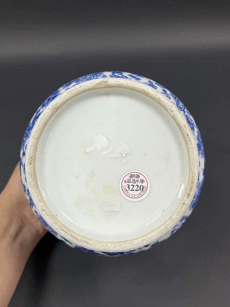 清中期 青花花卉纹壮罐 - 图8