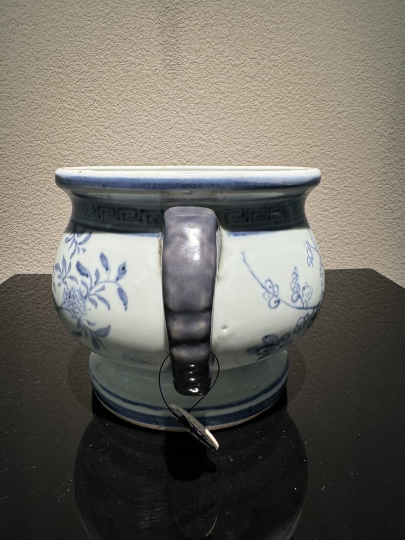 明空白期 青花花卉纹簋式炉 - 图4