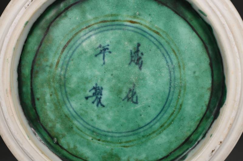 清康熙早期 青花加彩饲牛拜相图笔筒 - 图4