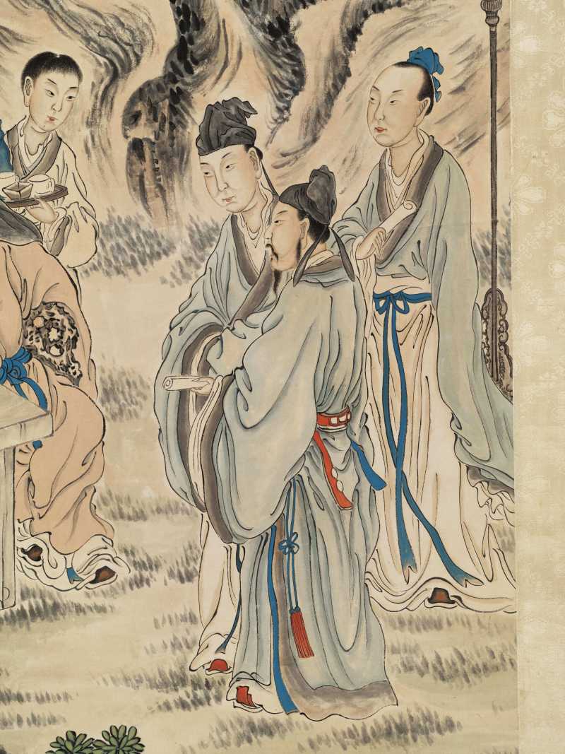 壬戌（1922年）作 沈燧 春夜宴桃李园图 - 图5