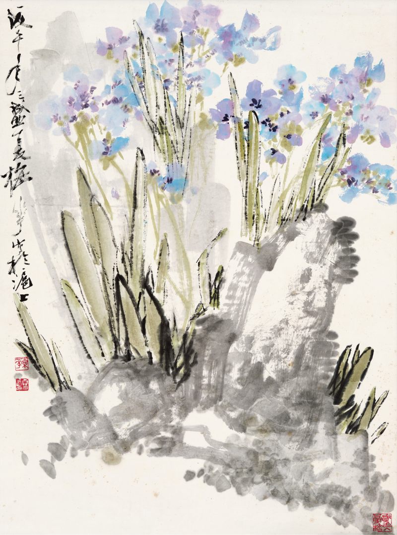 戊午（1978年）作 颜梅华 水仙