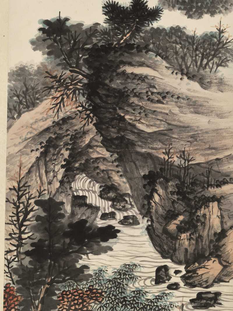 己巳（1929年）作 萧愻 溪山读书 - 图5