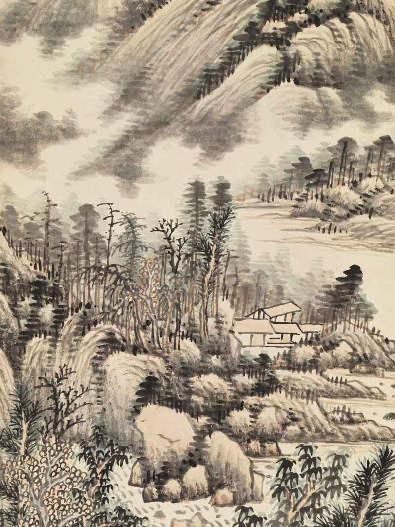 张石园 仿古山水二帧 - 图11