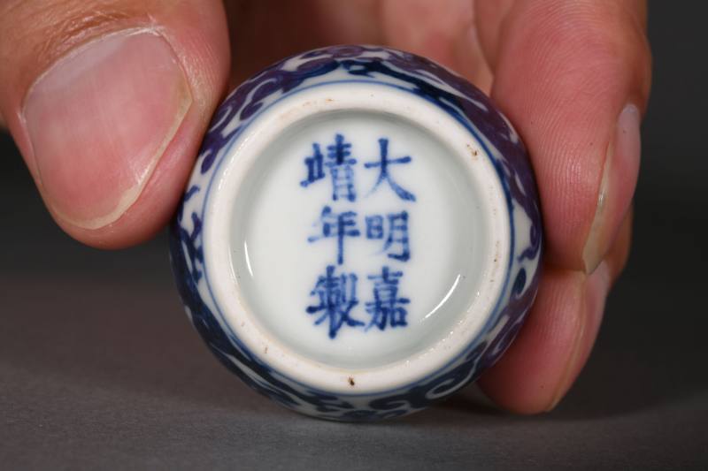 清早期 青花寿桃纹小印盒一对 - 图3