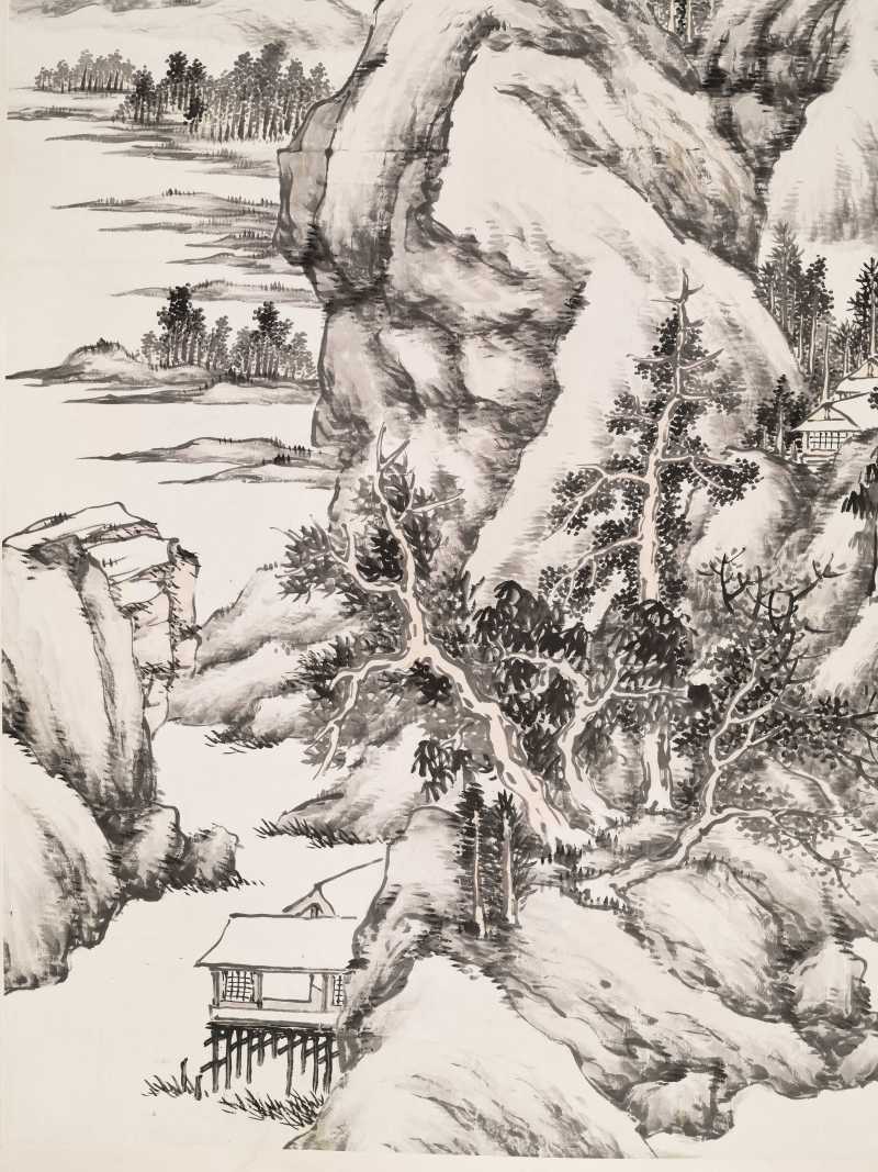 戊戌（1898年）作 松年 溪山欲雨图 - 图5