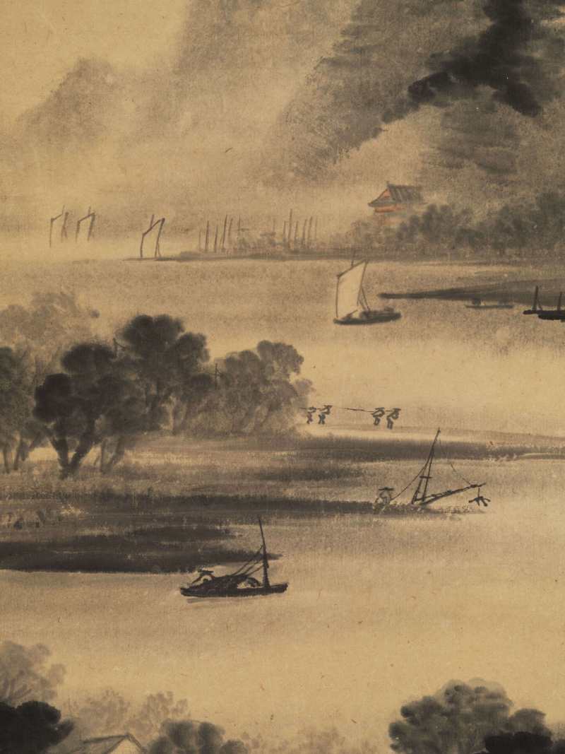 戊子（1888年）作 吴石仙 春江烟雨 - 图7