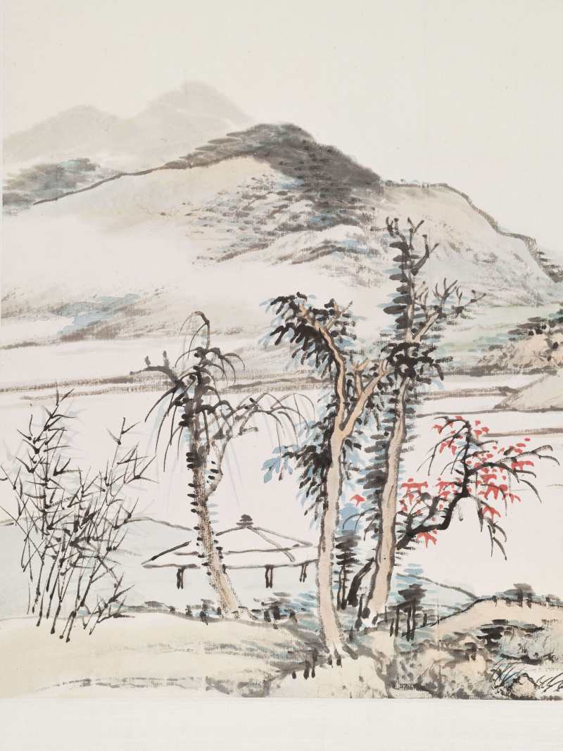 甲戌（1934年）、癸酉（1933年）、己巳（1929年）作 汪琨、杨了公 对题山水卷 - 图35