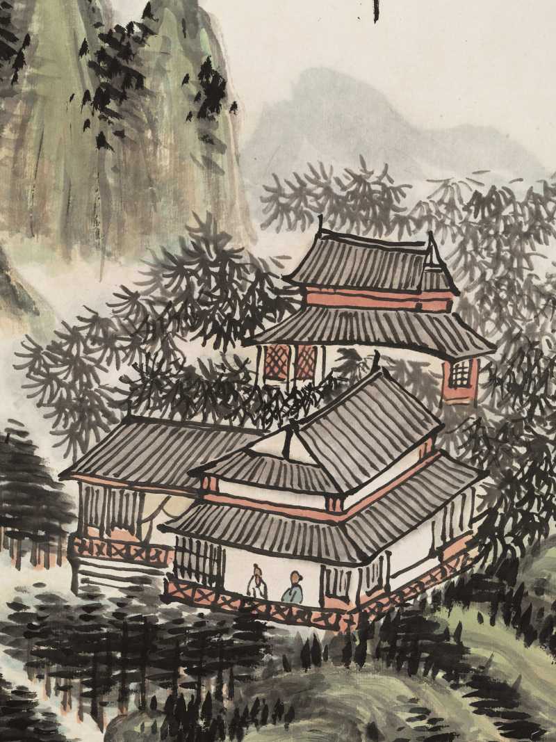 蒲华 山松秀色 - 图11