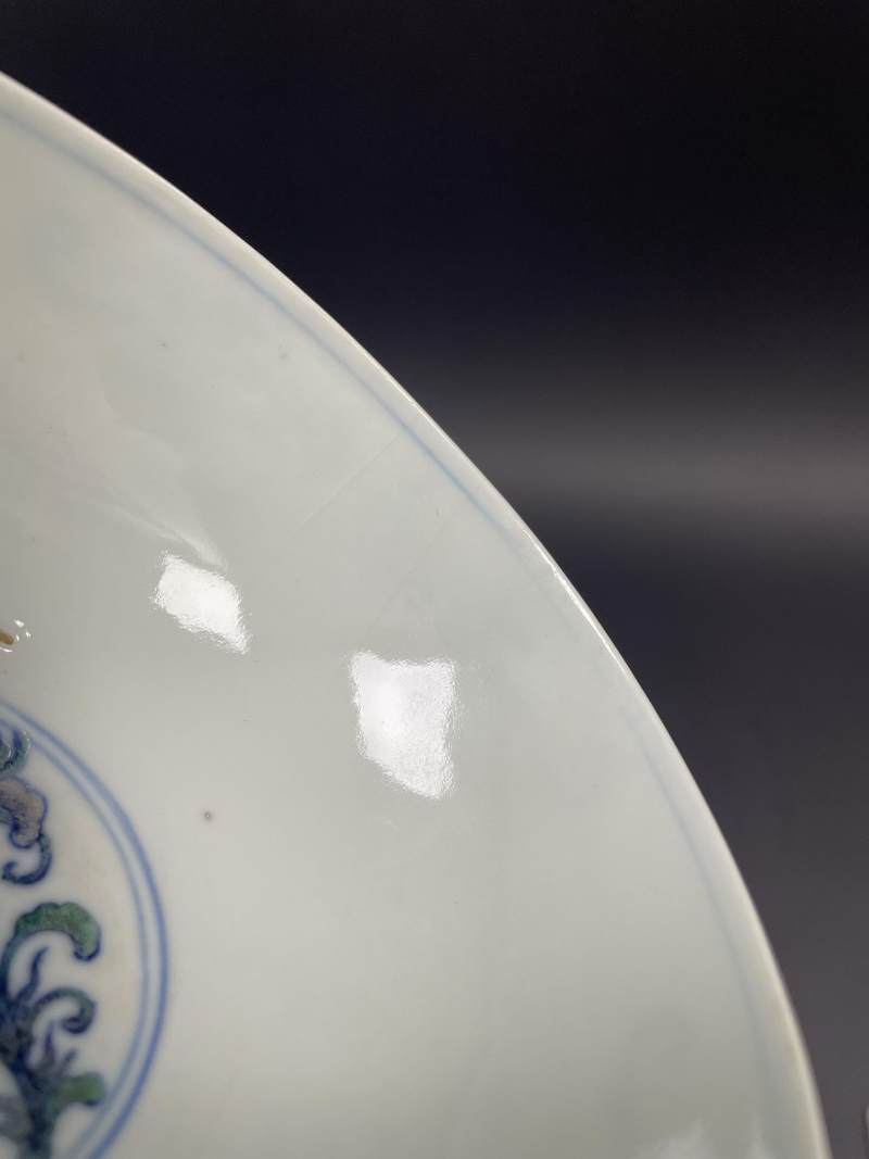 清中期 斗彩并蒂莲纹碗一对 - 图11