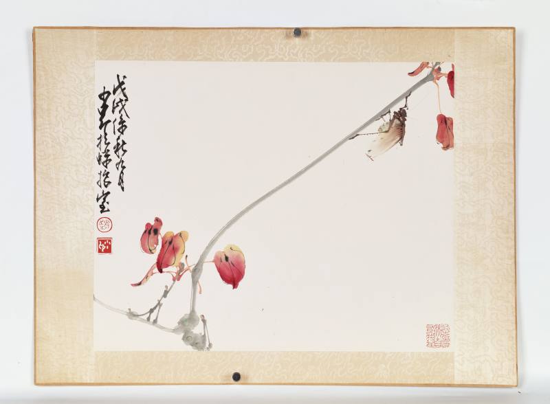 戊戌（1958年）作 赵少昂 虫草十二开 - 图2