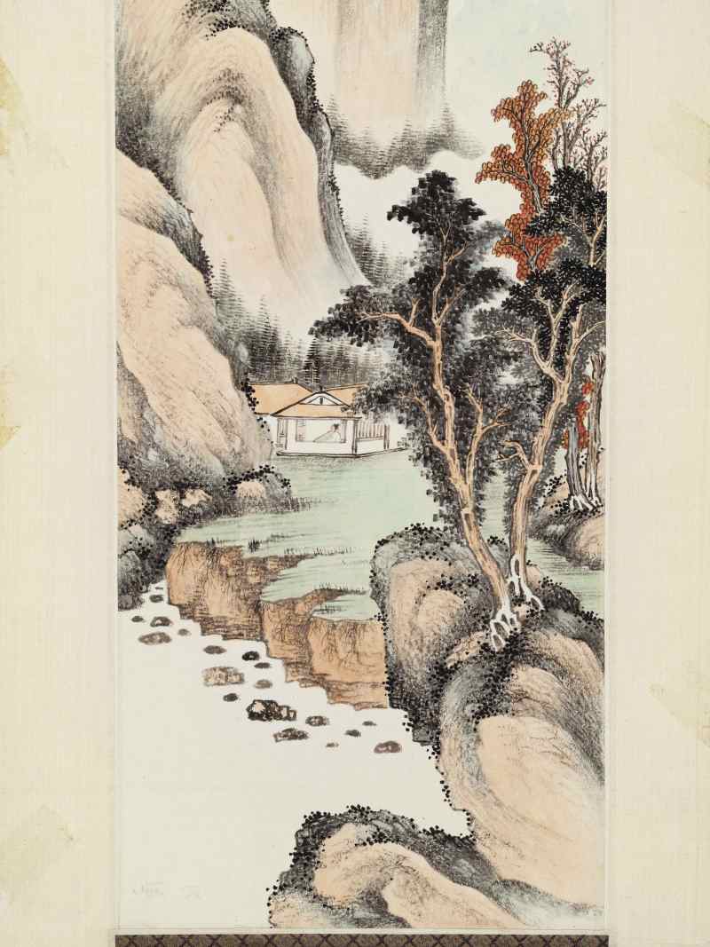戊寅（1938年）作 溥伒 幽居图 - 图3