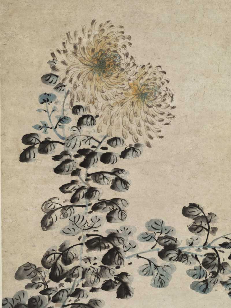 司马钟 菊花双雀 - 图5