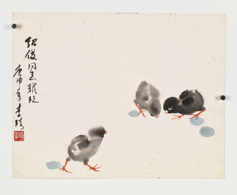 庚申（1980年）、乙丑（1985年）作 李琦、郭怡孮 雏鸡、秋花 - 图8