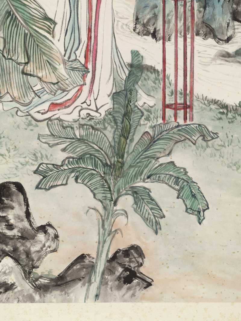 庚申（1980年）作 朱梅邨 貂蝉拜月 - 图6