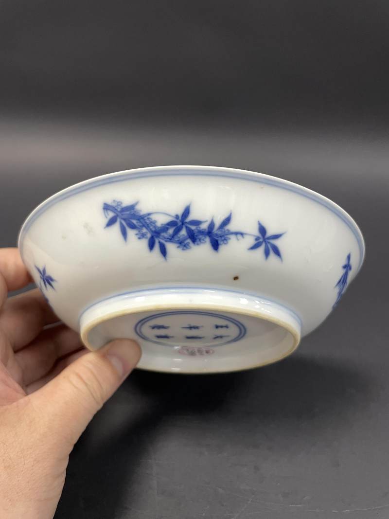 清雍正 青花福山寿海图盘 - 图6