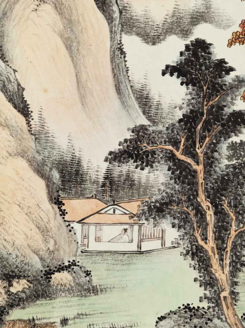 戊寅（1938年）作 溥伒 幽居图 - 图5