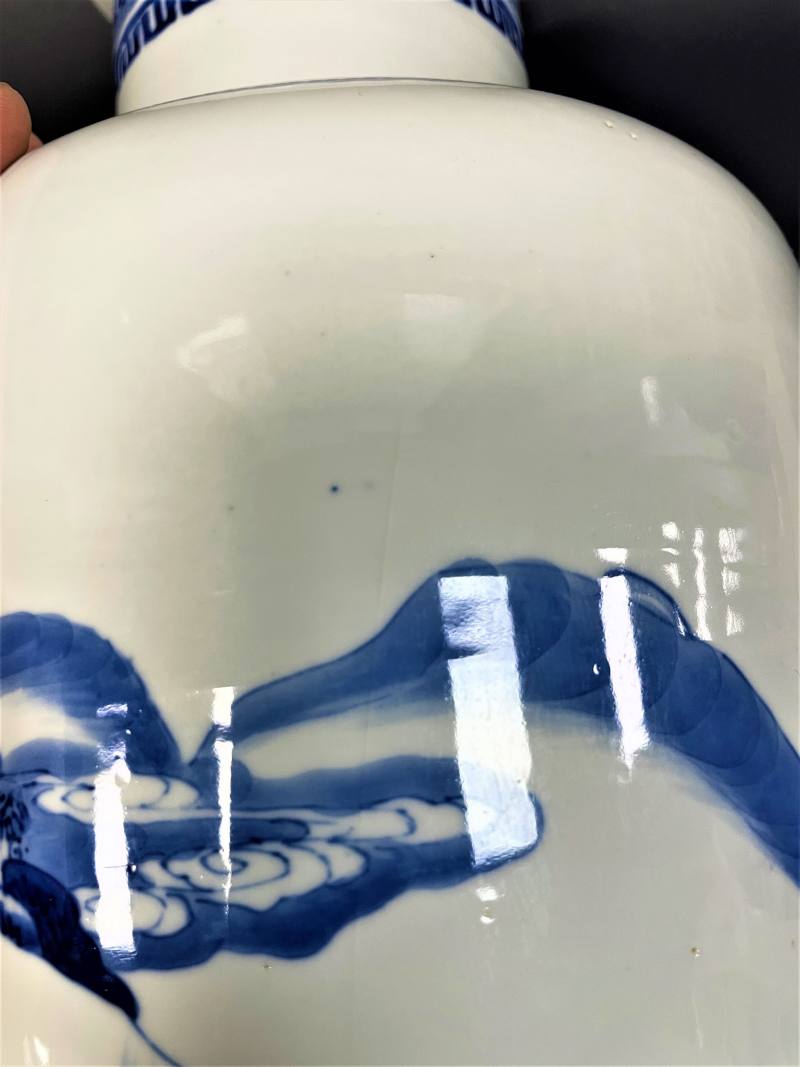 清康熙 青花山水人物纹棒槌瓶 - 图17