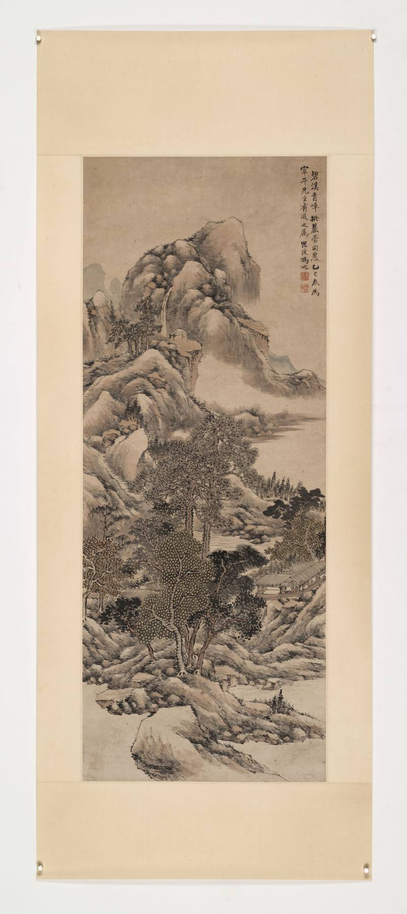 己巳（1929年）作 冯超然 碧溪青嶂 - 图2