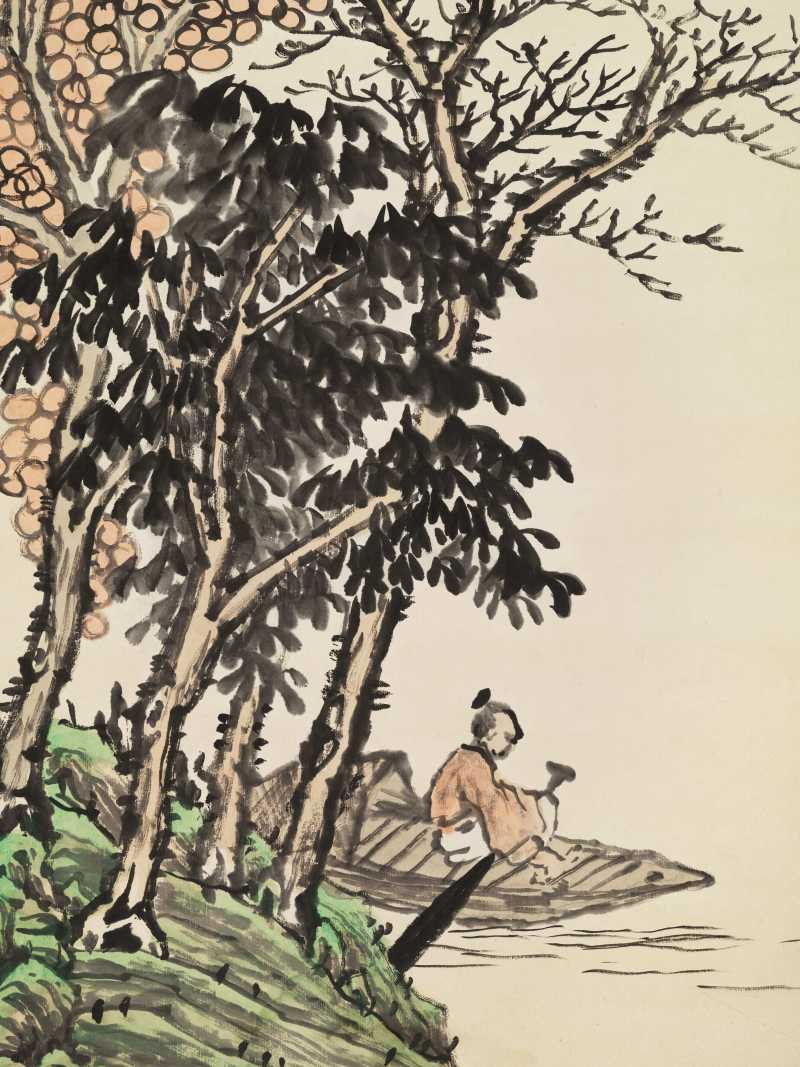 李云汉 青绿山水四屏 - 图17