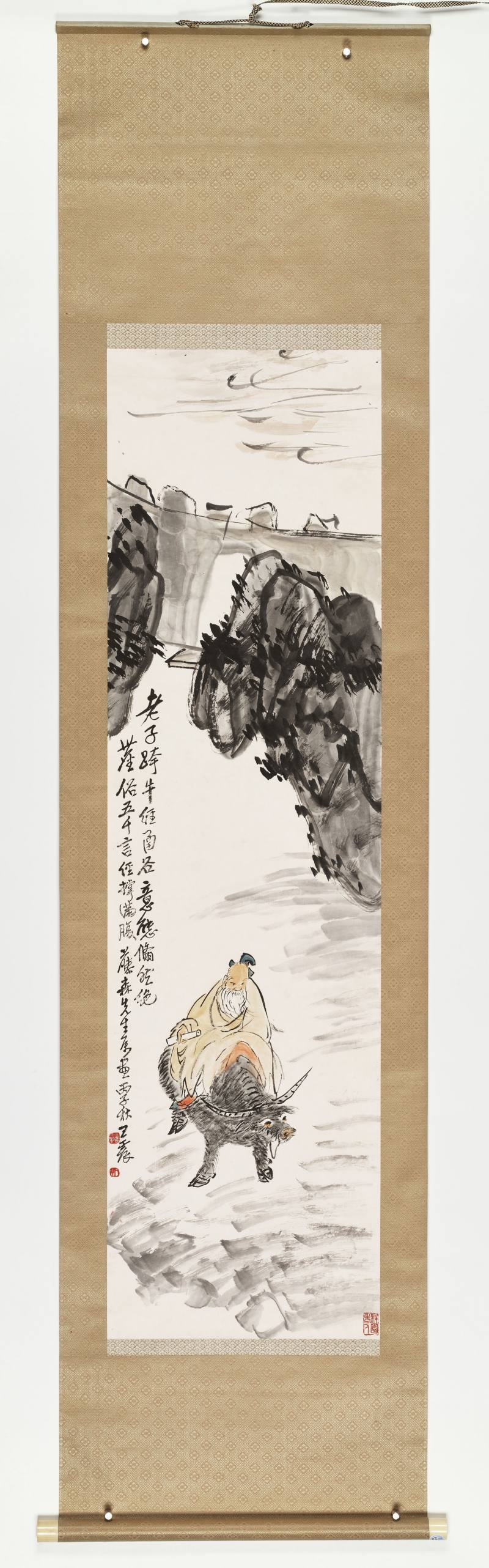 丙子（1936年）作 王一亭 老子出关图 - 图2