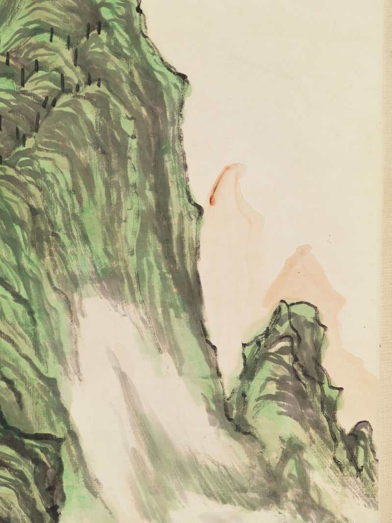 李云汉 青绿山水四屏 - 图19