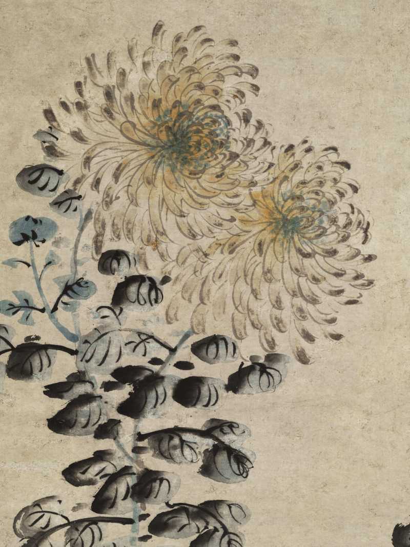 司马钟 菊花双雀 - 图11