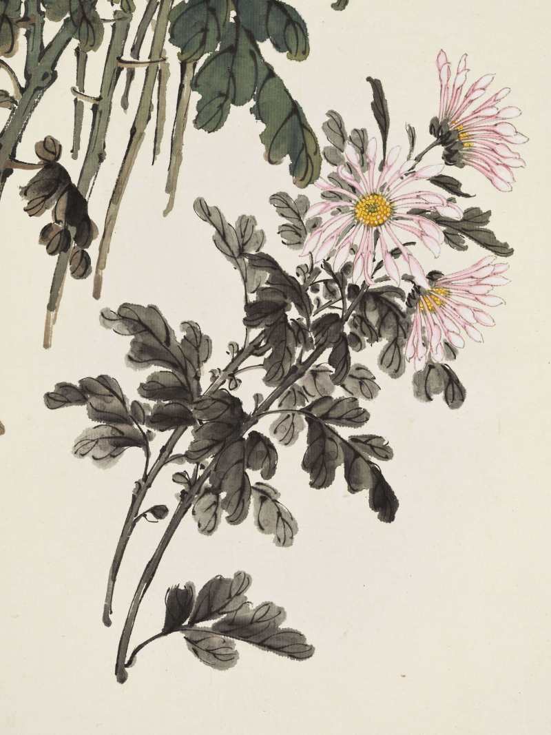 壬申（1932年）作 缪谷瑛 秋菊四屏 - 图11