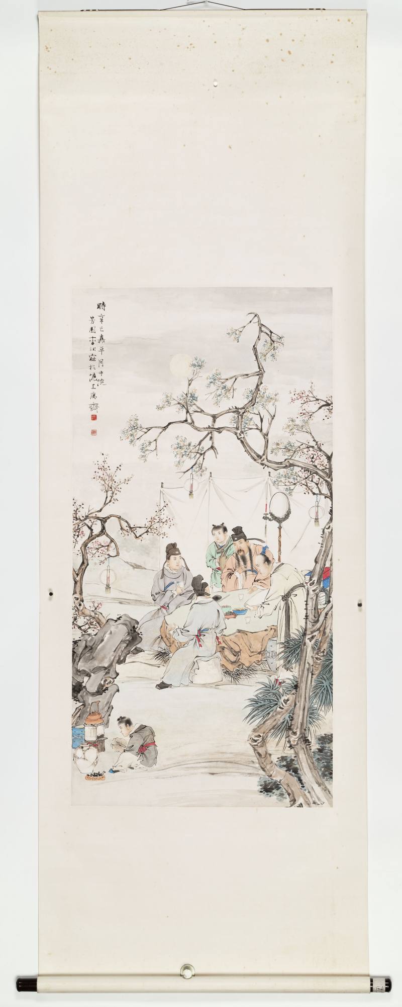 辛巳（1941年）作 李芳园 夜宴雅集 - 图2