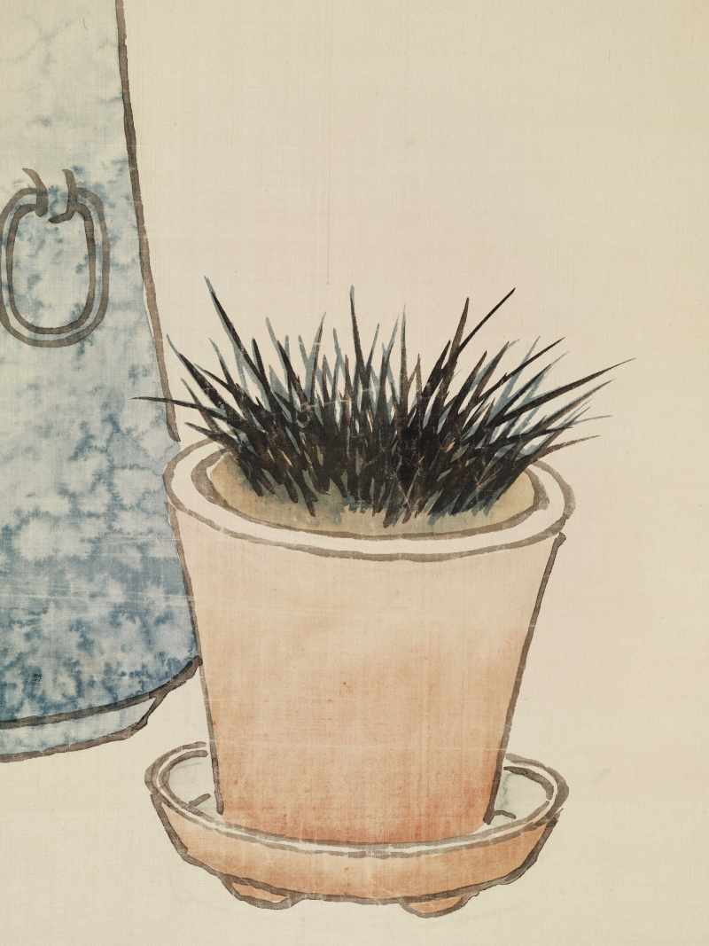 甲子（1924年）作 黄逸儒 博古花卉四屏 - 图14