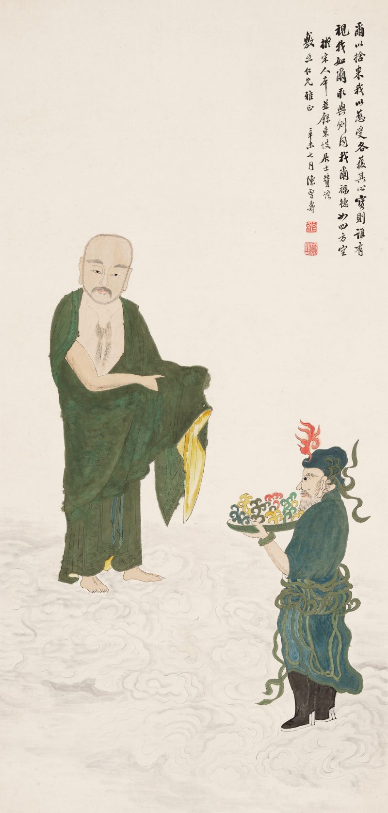 辛未（1931年）作 陈曾寿 罗汉图