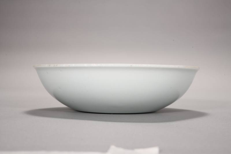 清康熙 青花高士图卧足碗 - 图3