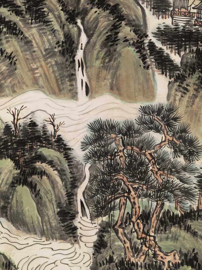 蒲华 山松秀色 - 图6