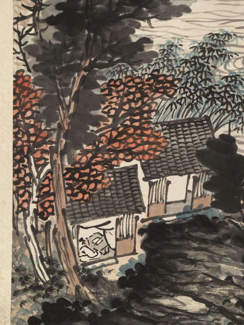 己巳（1929年）作 萧愻 溪山读书 - 图7