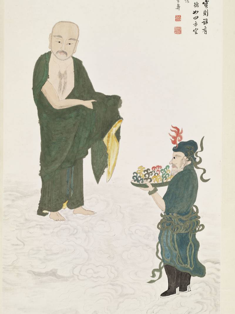 辛未（1931年）作 陈曾寿 罗汉图 - 图3