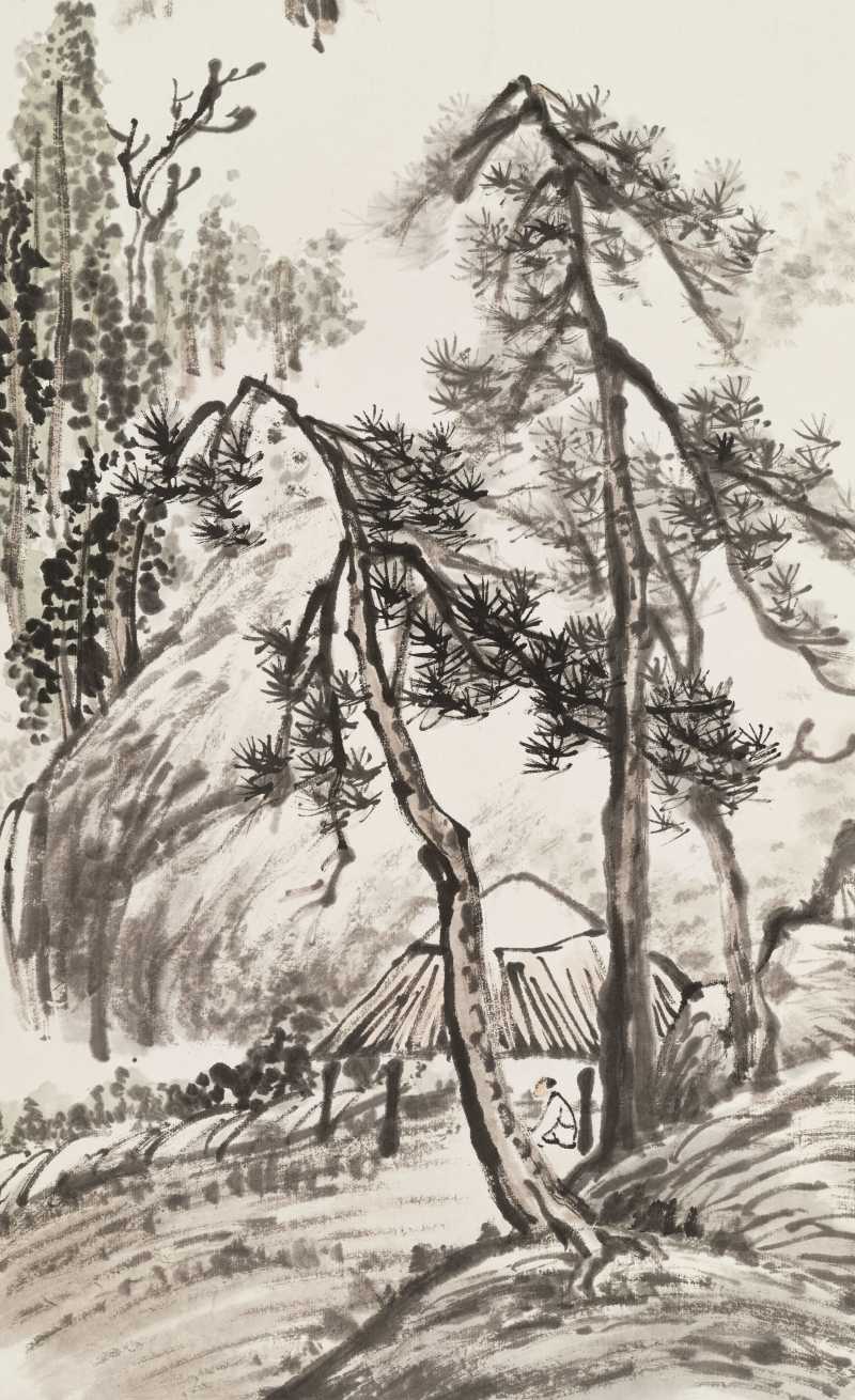 癸酉（1933年）作 俞云 松亭观山 - 图3
