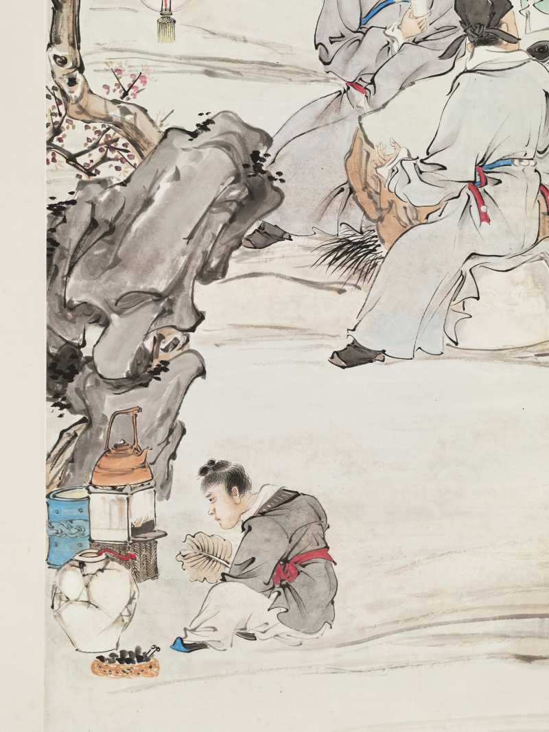 辛巳（1941年）作 李芳园 夜宴雅集 - 图4