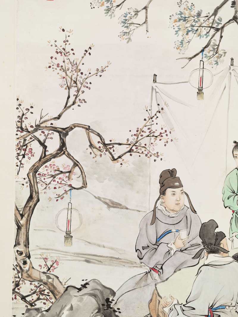 辛巳（1941年）作 李芳园 夜宴雅集 - 图5