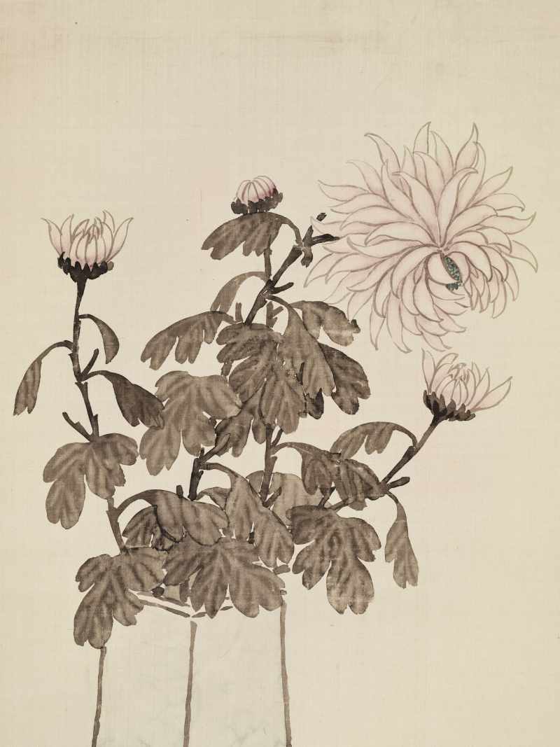 甲子（1924年）作 黄逸儒 博古花卉四屏 - 图16