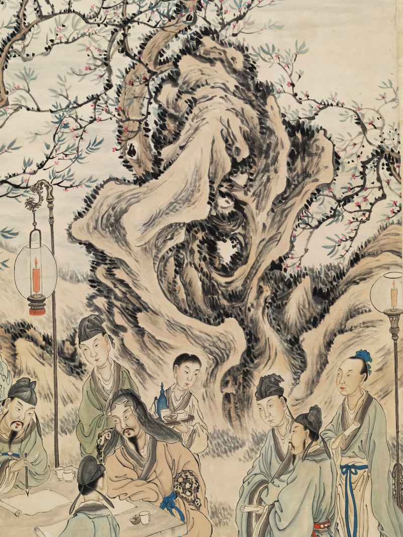 壬戌（1922年）作 沈燧 春夜宴桃李园图 - 图6