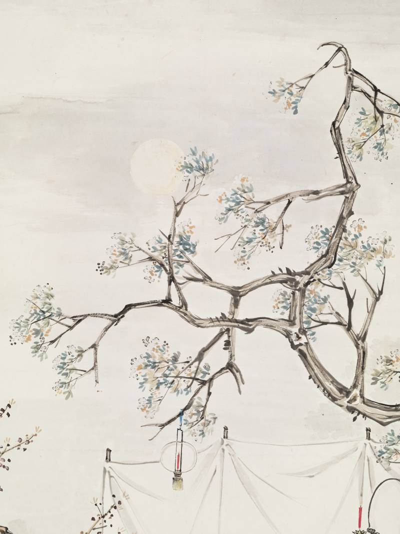 辛巳（1941年）作 李芳园 夜宴雅集 - 图6