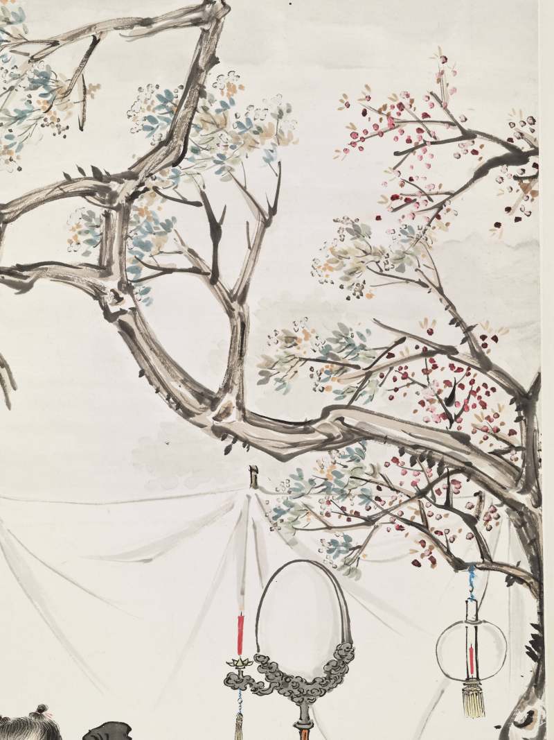 辛巳（1941年）作 李芳园 夜宴雅集 - 图7