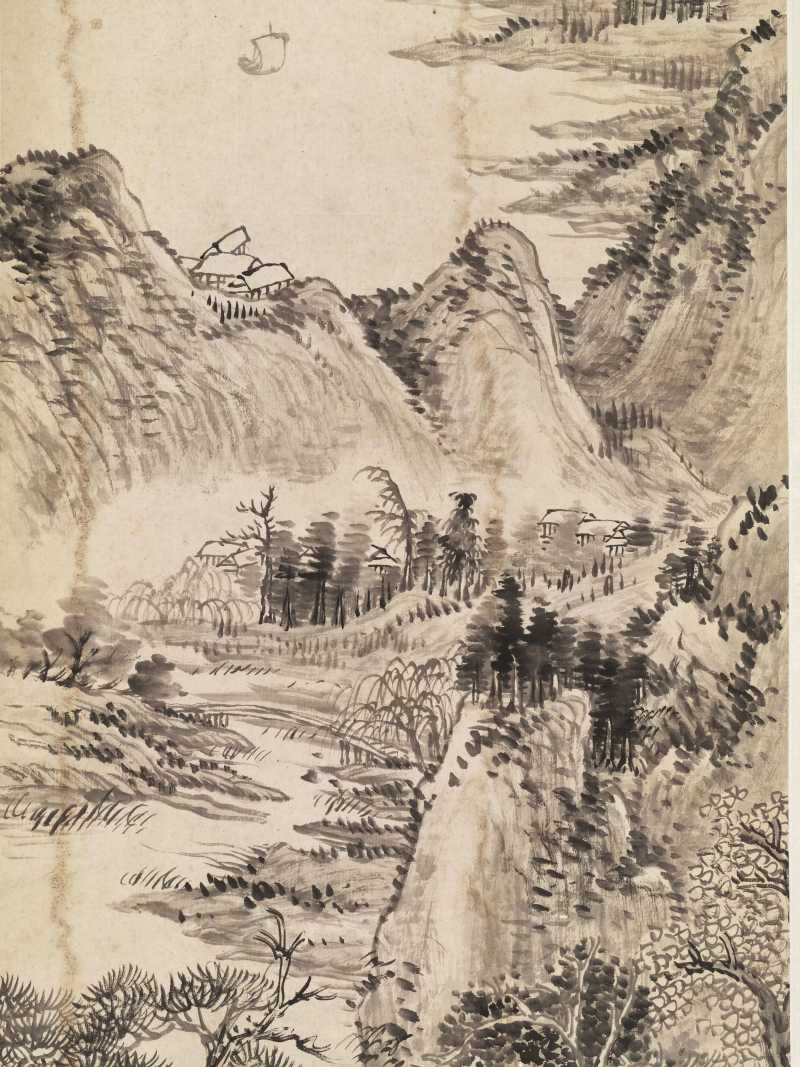 癸未（1883年）作 吴滔 山水四屏 - 图4